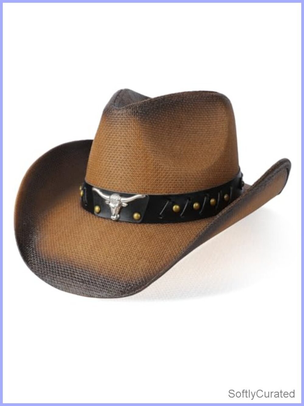Straw Cowboy Hat with Shapeable Brim, Wide Brim for Men Women